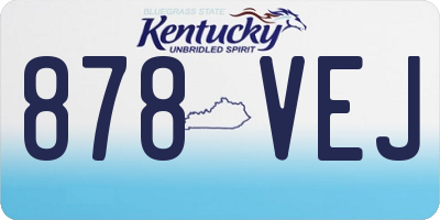 KY license plate 878VEJ