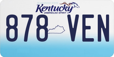 KY license plate 878VEN