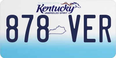 KY license plate 878VER