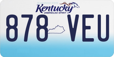 KY license plate 878VEU