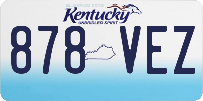 KY license plate 878VEZ