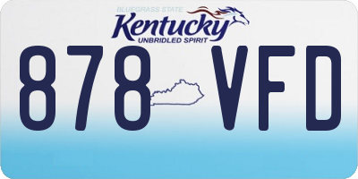 KY license plate 878VFD