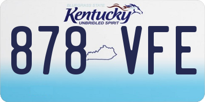 KY license plate 878VFE