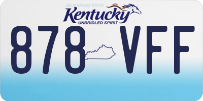 KY license plate 878VFF