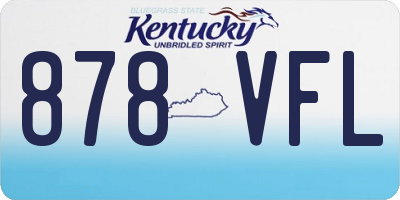 KY license plate 878VFL