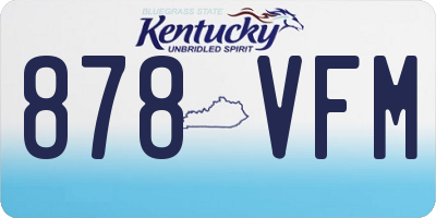 KY license plate 878VFM