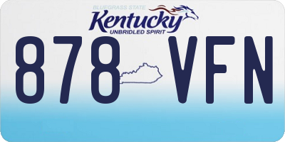 KY license plate 878VFN