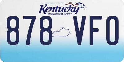 KY license plate 878VFO