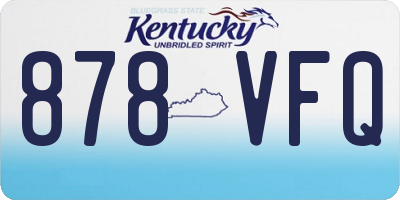 KY license plate 878VFQ