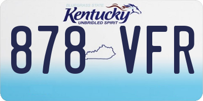 KY license plate 878VFR