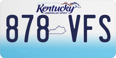 KY license plate 878VFS