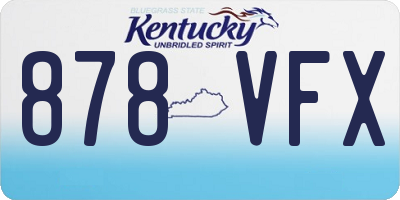 KY license plate 878VFX