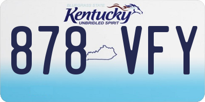KY license plate 878VFY