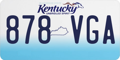 KY license plate 878VGA
