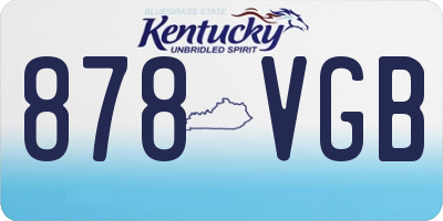 KY license plate 878VGB