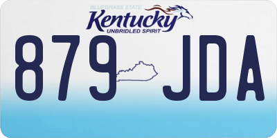 KY license plate 879JDA