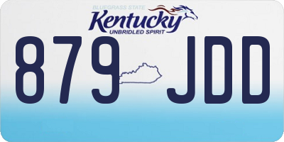 KY license plate 879JDD