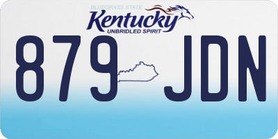 KY license plate 879JDN