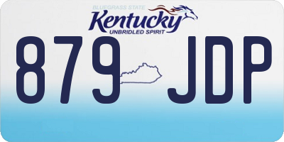 KY license plate 879JDP