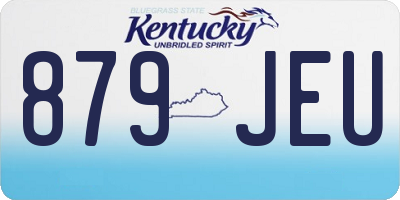 KY license plate 879JEU