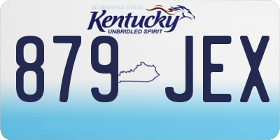 KY license plate 879JEX