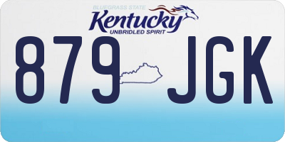 KY license plate 879JGK