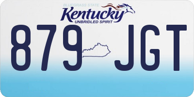 KY license plate 879JGT