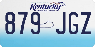 KY license plate 879JGZ