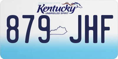 KY license plate 879JHF
