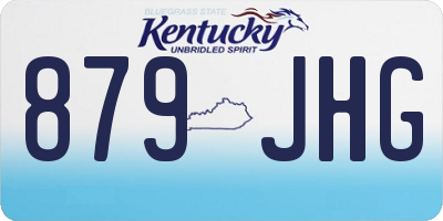 KY license plate 879JHG