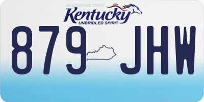 KY license plate 879JHW