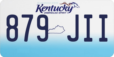 KY license plate 879JII