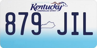 KY license plate 879JIL