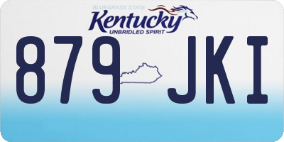 KY license plate 879JKI