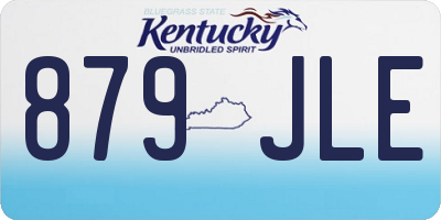 KY license plate 879JLE