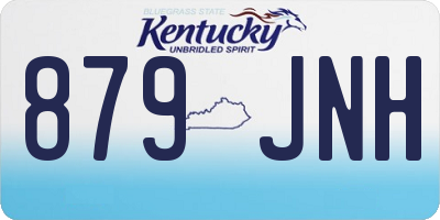 KY license plate 879JNH