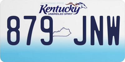 KY license plate 879JNW