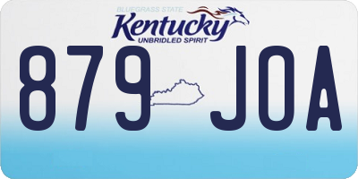 KY license plate 879JOA