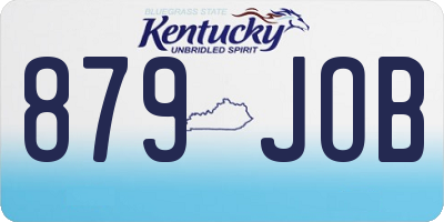 KY license plate 879JOB