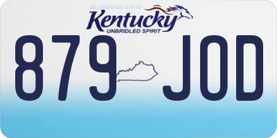 KY license plate 879JOD