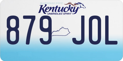 KY license plate 879JOL