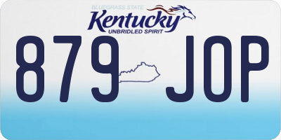 KY license plate 879JOP