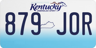 KY license plate 879JOR