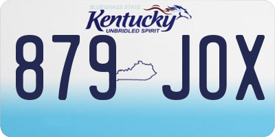 KY license plate 879JOX