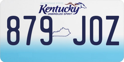 KY license plate 879JOZ