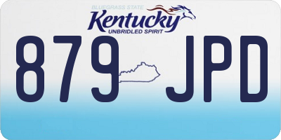 KY license plate 879JPD