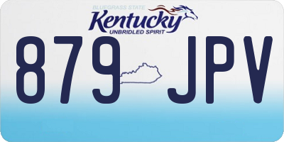 KY license plate 879JPV