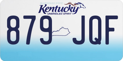 KY license plate 879JQF