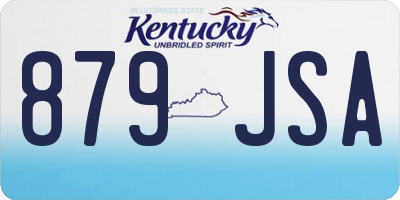 KY license plate 879JSA
