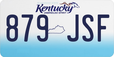 KY license plate 879JSF